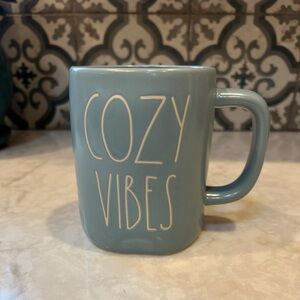 RAE DUNN- “Cozy Vibes” Blue Mug- Large Capacity- Collectible